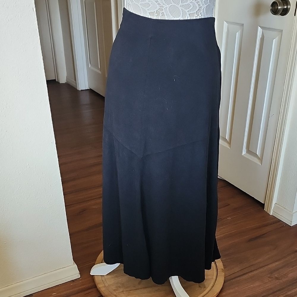 J.Jill Faux Suede Maxi Witchy Whimsigoth Punk Cottagecore Skirt Size 14